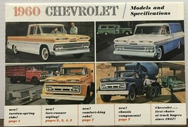 1960 CHEVROLET TRUCK MODELS AND SPECIFICATIONS SALES BROCHURE - $18.69
