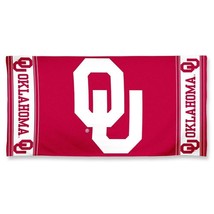 NCAA Oklahoma Sooners Beach Towel Horizontal Logo Center 30&quot; by 60&quot; by W... - £22.01 GBP