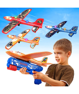 3 Pack Foam Airplane Launcher Toy with 3 DIY Stickers, 12.6&quot; Glider Led ... - $585.98 MXN