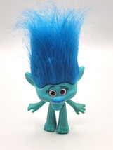 Vintage Troll Doll Hasbro Aqua Poppy Poppie Blue Hair 7” 2015 Toy - £11.23 GBP