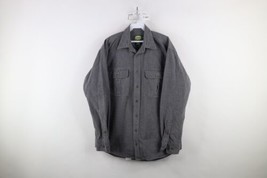 Vintage 90s Cabelas Mens Medium Tall Faded Chamois Cloth Collared Button Shirt - £40.16 GBP