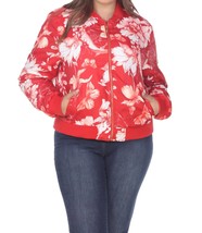 White Mark floral bomber jacket - plus size in Red - $38.00