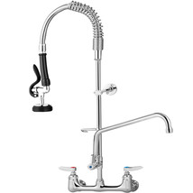 VEVOR Commercial Pre-Rinse Kitchen Sink Faucet 25&quot; Pull Down Sprayer Mix... - £189.09 GBP