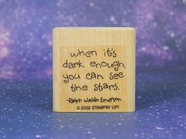 When It&#39;s Dark Enough You Can See the Stars, Mounted Rubber Stamp, Stampin&#39; Up! - £3.42 GBP