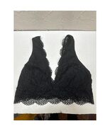 Victoria’s Secret Black Unlined Lace Pull Up Bralette No Wire Non Padded... - $21.95