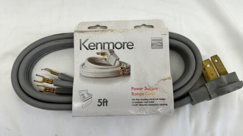 Range Dryer Cord 50 AMP 1 3/8” Connection 3-Prong Grey Kenmore 5’ Power ... - $18.47