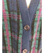 Vintage Pendleton Sweater Cardigan Plaid Knit USA  Academia Grunge Cobai... - $545.68 MXN