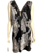 Mystique Intimates Black and White V Neck Sleeveless Nightgown Size 2X - $32.57 CAD