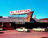 El Capitan Gambling Hall Saloon Hawthorne NV 1950s Cars UNP Chrome Postc... - $9.85