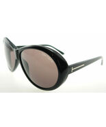 Tom Ford GERALDINE 202 01J Black / Brown Sunglasses TF202 01J 62mm - $151.05