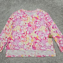 Escape by Habitat Shirt Womens Large Pink Fruit Long Sleeve Beach Coastal - $39.55