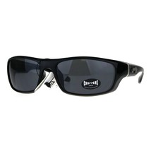 Choppers Sunglasses Mens Wrap Around Biker Fashion Shades UV 400 Black - £13.96 GBP