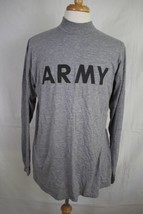 US Army Issue Black &amp; Gray PT Physical Fitness Long Sleeve Shirt size Large - £13.44 GBP
