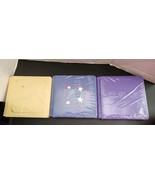 Lot 3 CREATIVE MEMORIES SCRAPBOOK ALBUMS-8&quot;X8&quot;-w/pages-Flex Hinge-3 colo... - $24.70