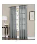 Erica Crushed Voile Panel Pairs Charcoal Grey Gray 51&quot; W x 63&quot; L Curtians - $26.02 CAD