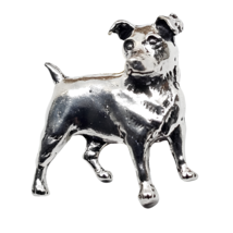 Jack Russell Pin Badge Brooch Parson Russell Terrier Pewter Badge By A R Brown - £6.39 GBP