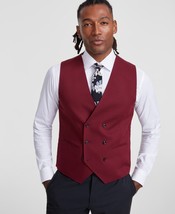 Tayion Collection Men&#39;s Classic-Fit Solid Suit Vest - Red-Size Large 40-42R - $498.99 MXN
