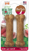 Nylabone Natural Healthy Edibles Chew Dog Treats Roast Beef Regular 8 count (4 x - £19.62 GBP