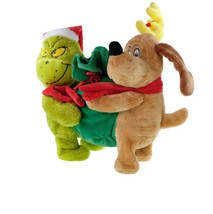 Grinch &amp; Max The Dog Animated Plush Christmas Gift  - £35.23 GBP