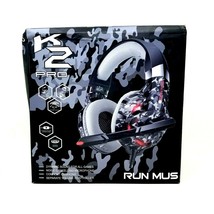 Run Mus K2 Professional Grey Camouflage Gaming Headset for PC, PS4, XBox - £15.75 GBP