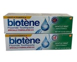 Biotene Gentle Mint Gentle Formula Fluoride Toothpaste 4.3 oz Two Pack S... - £51.19 GBP