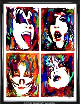 Kiss Paul Gene Ace Peter Hard Rock Music Print Poster Wall Art 18x24 - £21.23 GBP
