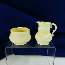 Belleek Sugar Creamer Set Ribbon and Bow Vintage Set Made in Ireland - £29.03 GBP