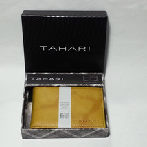 Tahari Men&#39;s Tan Genuine Leather Antique Pass Wallet RFID Protection NEW $40 - £22.03 GBP