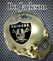 BO JACKSON AUTOGRAPHED SIGNED RAIDERS FOOTBALL MINI HELMET wAP/COA - $168.29