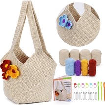 Beginners Crochet Kit Shoulder Bag Crochet Kit for Beginners Adult Crochet Start - £31.31 GBP