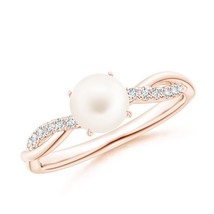 Authenticity Guarantee

ANGARA Freshwater Pearl Twist Shank Ring with Diamond... - $589.00