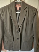 BANDOLINO Womens Blazer Jacket Size 6 Olive Green Polyester Blend Excell... - $21.80