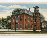 High School Gardiner Maine Postcard 1930&#39;s - $17.82