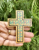 1 Pc Wood CROSS Pendant, Jesus Christ Wooden Locket Handmade 8 cm handpa... - £12.48 GBP