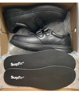SureFit Black Leather Orthopedic Diabetic Walking Shoes Men's 12.5WW Hook & Loop - $45.98