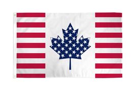 3x5FT Flag Canada USA Friendship United Canadian American US CAN - £10.99 GBP