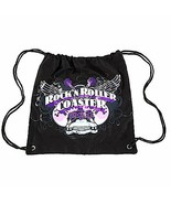 Disney Parks Drawstring Backpack Bag Rock &#39;N&#39; Roller Coaster Aerosmith - £27.32 GBP