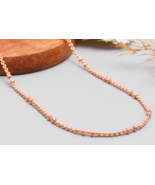 32 inch Pure Copper Beaded Link Chain Necklace, Healing Copper Jewelry S... - $27.46