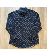 Vintage Towncraft JCPenney M 80s 90s Zack Morris Graphic Long Sleeve But... - €59,54 EUR