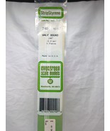 Evergreen Scale Models StripStyrene Half Round .040&quot; (1.0 mm) 5 Pieces - $12.21 CAD