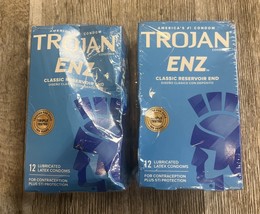 2 Boxes - TROJAN ENZ Armor Premium Lubricant Latex Condom Retail 12ct - ... - $293.68 MXN