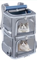 Double Cat Carrier for 2 Cats,Dog Backpack Carrier for Small Dogs - £38.78 GBP