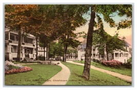 Lakefront Cottages Chautauqua New York UNP Hand Colored Albertype Postcard M19 - £3.53 GBP