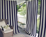 The Highland Stripe Indoor And Outdoor Tab-Top Window Curtain Panel By E... - £41.42 GBP