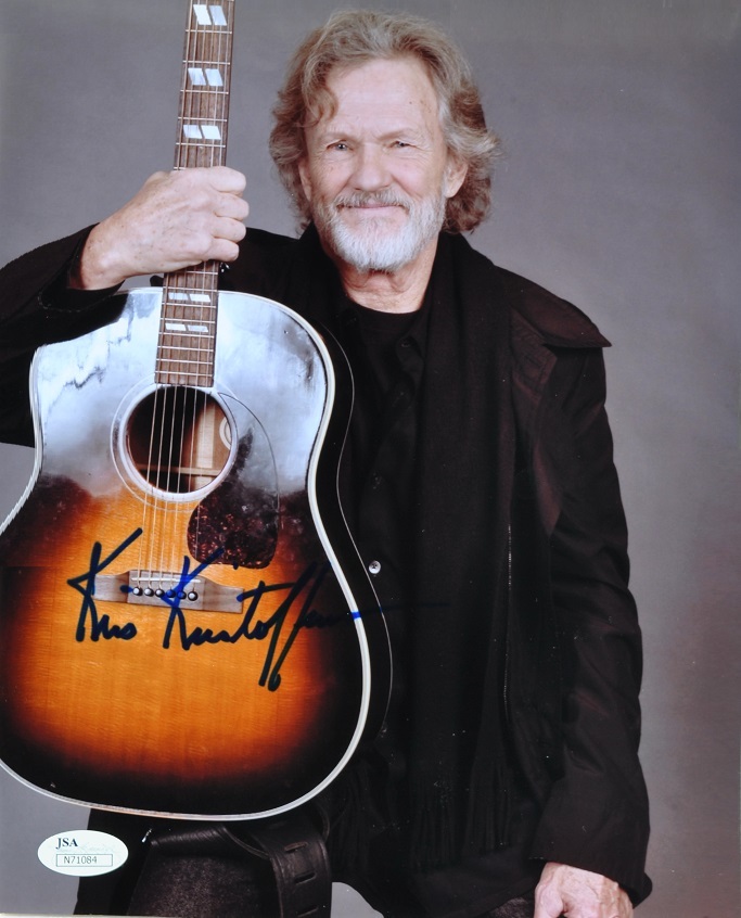 KRIS KRISTOFFERSON SIGNED PHOTO - Me and Bobby McGee - 11&quot;x 14&quot; w/COA - $139.00