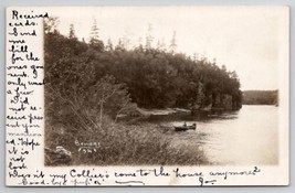 MN RPPC 1906 Boating Scene On Lake Rush City Minnesota Bowers Photo Postcard Y24 - £15.67 GBP