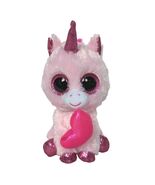 Ty Beanie Boo Darling Pink Unicorn Plush Holding Heart Stuffed Animal 20... - $236.30 MXN