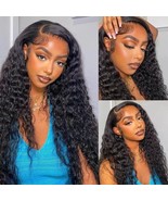 13x4 Curly HD Transparent Lace Front Human Hair Wave Wig 180%Density w/B... - $83.85 CAD