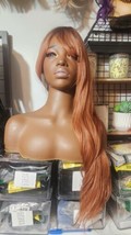 Honygebia Ginger Wig with Bangs - Auburn Wigs for Women, Copper Red Long... - £14.16 GBP