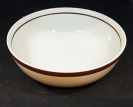 Vintage Sierra Stoneware, Simplicity, Brown Strip 9&quot; Serving Bowl - £20.86 GBP